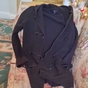 Lands' End Women's Chocolate Toggle Cardigan